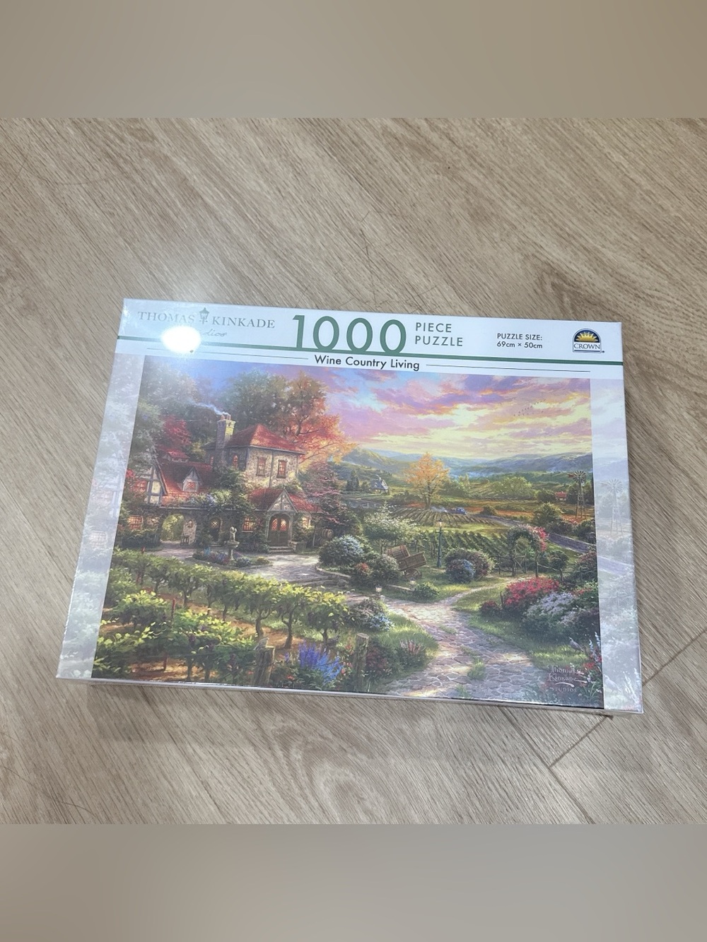 Thomas Kinkade Wine Country Living Puzzle - Greens, Blues, Reds, Golds